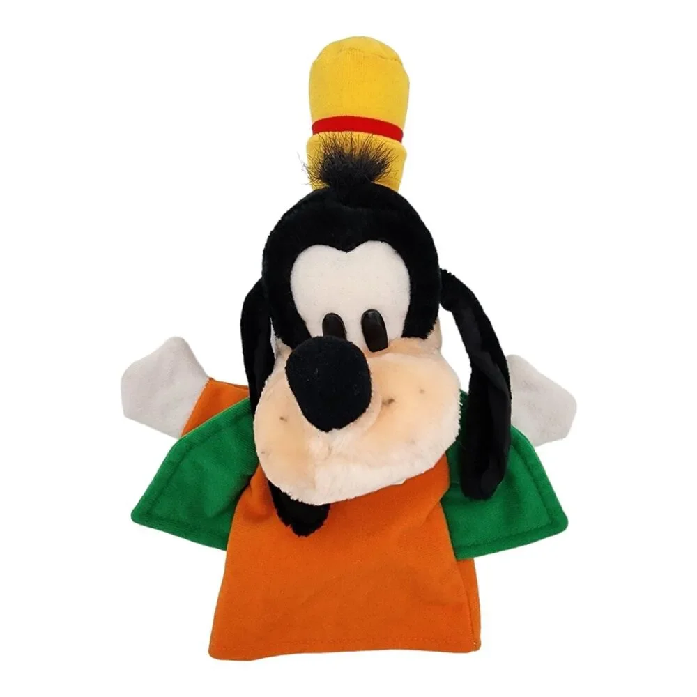 Vintage Walt Disney World Disneyland Goofy Plush Hand Puppet Retro Toy 12 Inch